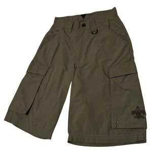 Boy Scouts of America Centennial Uniform Cargo Shorts Olive Green Mens XS Nylon